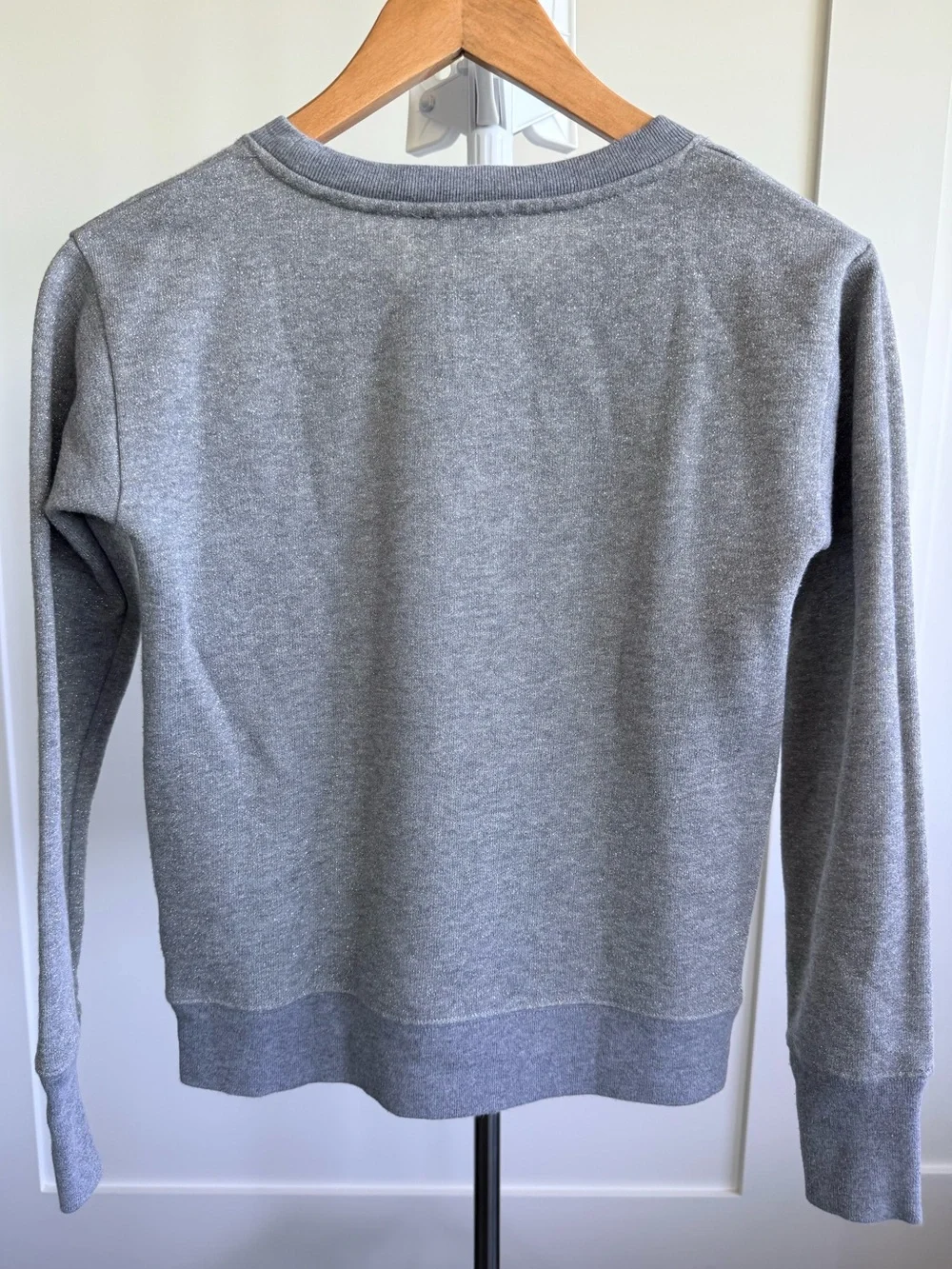 J. Crew Heather Gray Metallic Crewneck Sweatshirt